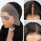 Load image into Gallery viewer, Morketic HD Lace Double Drawn Loose Wave 13x4 Lace Frontal Natural Black Human Hair Wig Free Part
