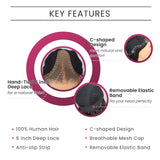 Load image into Gallery viewer, Dark Brown Color Short Bob Straight Double Drawn Hair Grade 6-inch Deep Lace Glueless Human Hair Wig