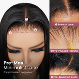 Load image into Gallery viewer, Wand Curls Natural Black Glueless 13x4/6x5 Pre-cut Lace Front Human Hair Wigs