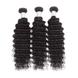 Load image into Gallery viewer, Morketic Natrural Black Unprocessed Brazilian Curly Virgin Hair 3 Bundles Deep Wave Curly Weave Human Hair