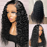 Load image into Gallery viewer, Jerry Curly Natural Black 13x4 HD Lace Frontal Double Drawn Human Hair Wig