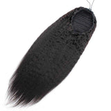 Load image into Gallery viewer, Morketic Yaki Straight Human Hair Drawstring Ponytail Human Hair Extensions