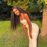 Load image into Gallery viewer, Morketic Deep Wave Natural Black 13x4 Lace Frontal Human Hair Wig