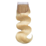 Load image into Gallery viewer, Morketic 613 Blonde Hair 4x4 Body Wave HD Transparent Lace Closure With Baby Hair Remy Peruvian Human Hair Closure