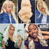 Load image into Gallery viewer, Morketic 613 Blonde Bundles With Closure Brazilian Body Wave Human Hair Weave Bundles With Closure