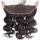 Load image into Gallery viewer, Morketic Body Wave HD Transparent 13x4 Pre Plucked Lace Frontal Closure With Baby Hair Black Brazilian Virgin Human Hair