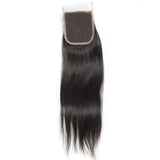 Load image into Gallery viewer, Morketic Straight HD Transparent 4x4 Swiss Lace Closure With Baby Hair Black Brazilian Virgin Human Hair