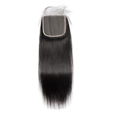 Load image into Gallery viewer, Morketic 5x5 HD Transparent Lace Closure Straight With Baby Hair Black Brazilian Remy Human Hair Closure