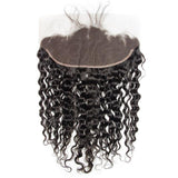 Load image into Gallery viewer, Morketic Brazilian Water Wave HD Transparent 13x6 Lace Frontal Closure Ear To Ear With Baby Hair Wet And Wavy Black Remy Human Hair Frontal