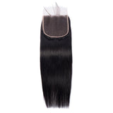 Load image into Gallery viewer, Morketic Pre Plucked Straight 5x5 Lace Closure Malaysian Remy Human Hair Closure Free Part