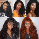 Load image into Gallery viewer, Morketic Brazilian Water Wave HD Transparent 13x6 Lace Frontal Closure Ear To Ear With Baby Hair Wet And Wavy Black Remy Human Hair Frontal