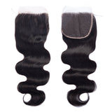Load image into Gallery viewer, Morketic 5x5 Invisible Swiss Lace Closure Natural Black Remy Human Hair Free Part Closure With Baby Hair