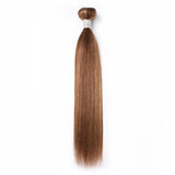 Load image into Gallery viewer, Morketic Brown Hair With Strawberry Blonde Highlights Hair Straight Brazilian Human Hair Weave 1 Bundle