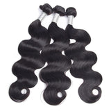 Load image into Gallery viewer, Morketic Natrural Black 100% Raw Indian Virgin Human Hair Body Wave 3 Bundles Natural Wavy Human Hair