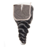 Load image into Gallery viewer, Morketic Hair Loose Wave Swiss Lace Closure With Baby Hair Malaysian Remy Human Hair