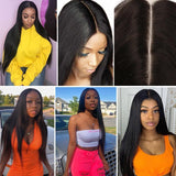 Load image into Gallery viewer, Morketic 2x6Inch Middle Part Lace Closure Brazilian Straight Remy Human Hair Swiss Lace Closure With Baby Hair