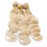 Load image into Gallery viewer, Morketic 613 Blonde Human Hair Weave Indian Body Wave Hair 3 Bundles
