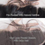 Load image into Gallery viewer, Morketic Body Wave HD Transparent 13x4 Pre Plucked Lace Frontal Closure With Baby Hair Black Brazilian Virgin Human Hair