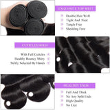 Load image into Gallery viewer, Morketic Natrural Black 100% Raw Indian Virgin Human Hair Body Wave 3 Bundles Natural Wavy Human Hair