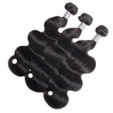 Load image into Gallery viewer, Morketic 12A Mink Brazilian Virgin Hair Body Wave 3 Bundles Unprocessed Remy Human Hair Weave Natrural Black