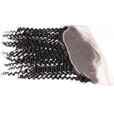 Load image into Gallery viewer, Morketic Brazilian Curly Hair 13x4 Ear To Ear Pre Plucked HD Transparent Lace Frontal Closure With Baby Hair Black Virgin Human Hair