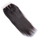 Load image into Gallery viewer, Morketic Straight HD Transparent 4x4 Swiss Lace Closure With Baby Hair Black Brazilian Virgin Human Hair