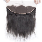 Load image into Gallery viewer, Morketic Straight Pre Plucked HD Transparent 13x4 Lace Frontal Closure With Baby Hair Black Brazilian Virgin Human Hair