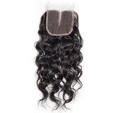Load image into Gallery viewer, Morketic Brazilian Water Wave Closure Swiss Lace Closure With Baby Hair Wet And Wavy Human Hair