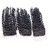 Load image into Gallery viewer, Morketic Virgin Peruvian Curly Human Hair Swiss Lace Closure With Baby Hair