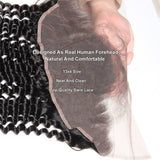 Load image into Gallery viewer, Morketic Brazilian Curly Hair 13x4 Ear To Ear Pre Plucked HD Transparent Lace Frontal Closure With Baby Hair Black Virgin Human Hair