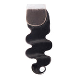 Load image into Gallery viewer, Morketic Black 5x5 HD Transparent Body Wave Lace Closure Black Malaysian Remy Human Hair Closure With Baby Hair