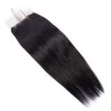 Load image into Gallery viewer, Morketic Pre Plucked Straight 5x5 Lace Closure Malaysian Remy Human Hair Closure Free Part