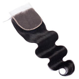 Load image into Gallery viewer, Morketic Peruvian Remy Human Hair Body Wave 5x5 Lace Closure Free Part With Baby Hair
