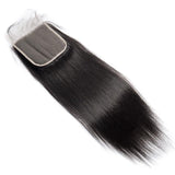 Load image into Gallery viewer, Morketic Peruvian Straight Remy Human Hair 5x5 Lace Closure Free Part Pre Plucked With Baby Hair