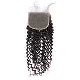 Load image into Gallery viewer, Morketic Curly 5x5 Invisible Swiss Lace Closure Free Part With Baby Hair Black Remy Deep Wave Human Hair