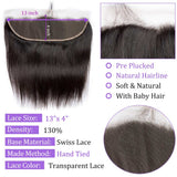 Load image into Gallery viewer, Morketic Long 4 Bundles With HD Frontal Straight Unprocessed Virgin Human Hair