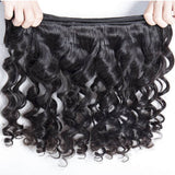 Load image into Gallery viewer, Morketic Raw Indian Virgin Hair Loose Wave 3 Bundles With 4x4 Lace Closure 100% Real Human Hair