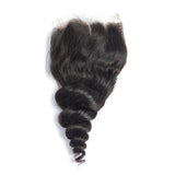 Load image into Gallery viewer, Morketic Hair Loose Wave Swiss Lace Closure With Baby Hair Malaysian Remy Human Hair