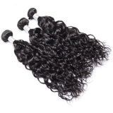 Load image into Gallery viewer, Morketic 12A Peruvian Virgin Remy Hair 3 Bundles Natrural Black Water Wave Hair For Sales