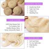 Load image into Gallery viewer, Morketic 613 Blonde Bundles With Closure Brazilian Body Wave Human Hair Weave Bundles With Closure