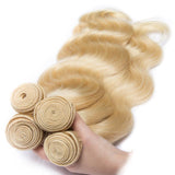 Load image into Gallery viewer, Morketic 613 Blonde Hair Weave Brazilian Body Wave Human Hair 4 Bundles
