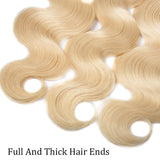 Load image into Gallery viewer, Morketic 613 Blonde Bundles With Closure Brazilian Body Wave Human Hair Weave Bundles With Closure