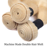 Load image into Gallery viewer, Morketic 613 Blonde Bundles With Closure Brazilian Body Wave Human Hair Weave Bundles With Closure