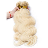 Load image into Gallery viewer, Morketic 613 Blonde Human Hair Weave Indian Body Wave Hair 3 Bundles