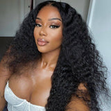 Load image into Gallery viewer, Jerry Curly Natural Black 13x4 HD Lace Frontal Double Drawn Human Hair Wig