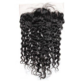 Load image into Gallery viewer, Morketic Brazilian Water Wave HD Transparent 13x4 Ear To Ear Lace Frontal Closure With Baby Hair Black Wet And Wavy Human Hair