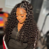 Load image into Gallery viewer, Wand Curls Natural Black Glueless 13x4/6x5 Pre-cut Lace Front Human Hair Wigs
