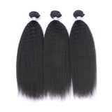 Load image into Gallery viewer, Morketic Yaki Straight Human Hair Weave 3 Bundles Virgin Real Human Hair Extensions for Women