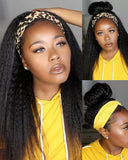 Load image into Gallery viewer, 3 In 1 Half Wig | Yaki Straight Natural Black Easy-Wear No Glue Needed Upgrade With Drawstring Cap Human Hair Wigs